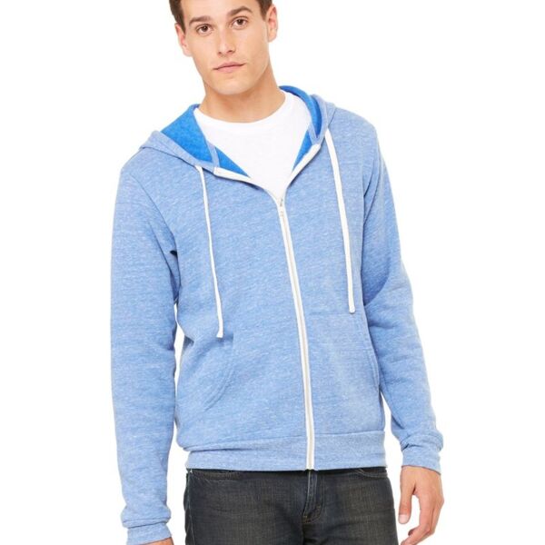Unisex Triblend Sponge Fleece Full-Zip Hoodie Sweatshirt Thumbnail